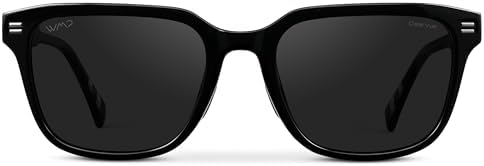 WMP Eyewear – Men's Rectangular Performance Sunglasses – Designed for golf, featuring anti-reflective lenses and non-slip nose pads.