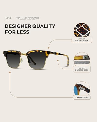 WearMe Pro Polarized Semi-Frameless Rectangular Sunglasses