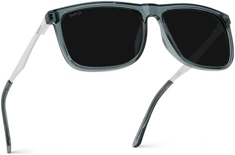 WMP Eyewear - Men's Polarized Flat-Top Square Sunglasses