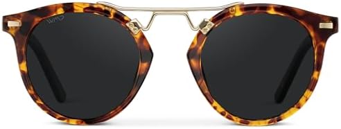 WearMe Pro Women's Polarized Round Retro Double Bridge Sunglasses