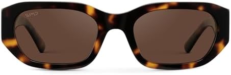 WearMe Pro - Women's Narrow Rectangular Sunglasses - Polarized, Lightweight Acetate, 100% UV Protection