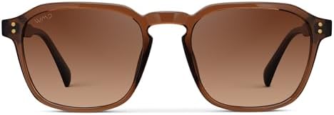 WearMe Pro Men's Polarized Square Sunglasses – Wide Fit, Retro Style, UV400, Lightweight Frame, Suitable for Driving and Everyday Wear