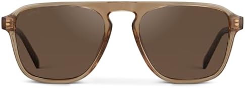 WearMe Pro Polarized Modern Aviator Single-Bridge Square Men's Sunglasses