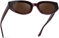 WearMe Pro - Women's Narrow Cat-Eye Sunglasses: Acetate Frame and Anti-Reflective Lenses