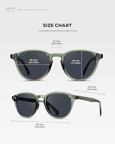 WearMe Pro WMP Eyewear – Men’s Round Performance Golf Sunglasses: Polarized, Anti-Reflective Lenses and Non-Slip Nose Pads