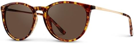 WearMe Pro Women's Round Polarized Sunglasses - UV400 Protection, Lightweight Frame, Retro Style