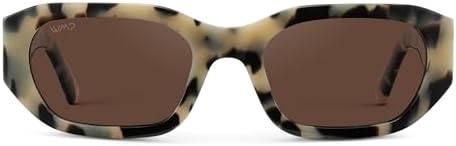 WearMe Pro - Women's Narrow Rectangular Sunglasses - Polarized, Lightweight Acetate, 100% UV Protection