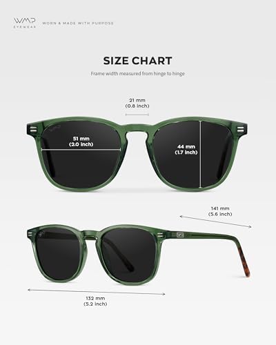 WearMe Pro WMP Eyeglasses - Men's Polarized Modern Round/Square Sunglasses