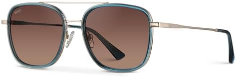 WearMe Pro - Women's Polarized Square Sunglasses: Modern Square Aviator Double Bridge Retro Aesthetics