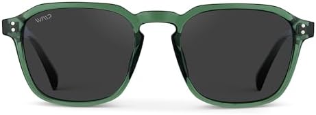 WearMe Pro Men's Polarized Square Sunglasses – Wide Fit, Retro Style, UV400, Lightweight Frame, Suitable for Driving and Everyday Wear