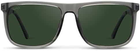 WMP Eyewear - Men's Polarized Flat-Top Square Sunglasses