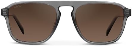 WearMe Pro Polarized Modern Aviator Single-Bridge Square Men's Sunglasses