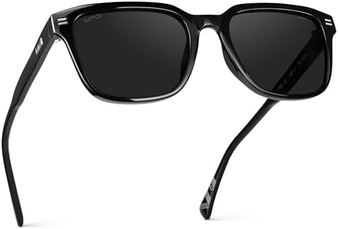 WMP Eyewear – Men's Rectangular Performance Sunglasses – Designed for golf, featuring anti-reflective lenses and non-slip nose pads.