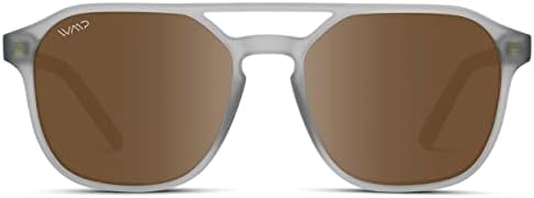 WearMe Pro Polarized Double Bridge Large Rectangular Unisex Sunglasses