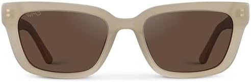 WearMe Pro - Women's Polarized Rectangular Sunglasses, Narrow Acetate Frame, Durable 5-Tube Hinge, Hand-Polished Finish