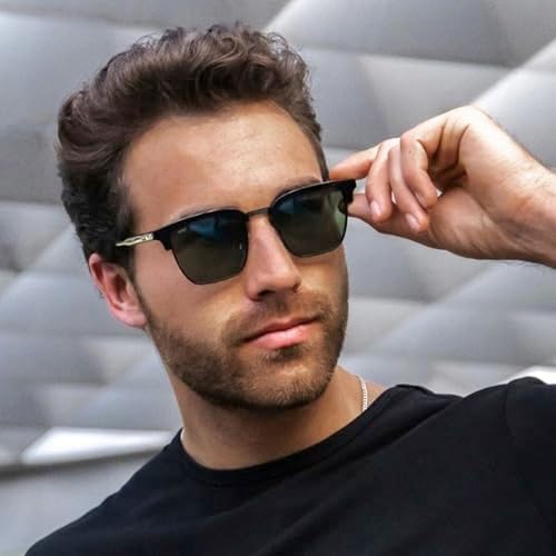 WearMe Pro Polarized Semi-Frameless Rectangular Sunglasses